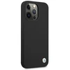 BMW dėklas BMW BMHCP13XSILBK Apple iPhone 13 Pro Max juodas / juodas kietas silikoninis parašas