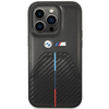 Dėklas Apple iPhone 14 Pro BMW Stamped Tricolor Stripe (BMHCP14L22NSTB) juodos spalvos