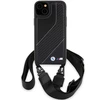 Apple iPhone 15 Plus / 14 Plus BMW dėklas M Edition Carbon Stripe &amp; Strap (BMHCP15M23PSCCK) juodos spalvos