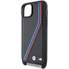Apple iPhone 15 Plus / 14 Plus BMW dėklas M Edition Carbon Tricolor Lines &amp; Strap (BMHCP15M23PSVTK) juodos spalvos