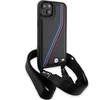 Apple iPhone 15 Plus / 14 Plus BMW dėklas M Edition Carbon Tricolor Lines &amp; Strap (BMHCP15M23PSVTK) juodos spalvos