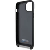 Apple iPhone 13 / 14 / 15 BMW dėklas M Edition Carbon Stripe &amp; Strap (BMHCP15S23PSCCK) juodos spalvos