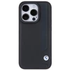 BMW BMHCP15X22RBDK Apple iPhone 15 Pro Max 6.1" dėklas telefonui juodos spalvos Leather Mėlyna Dots