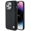 BMW BMHCP15X22RDPK Apple iPhone 15 Pro Max 6.7" dėklas telefonui juodos spalvos hardcase Leather Textured &amp; Stripe