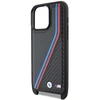 Apple iPhone 15 Pro Max BMW dėklas M Edition Carbon Tricolor Lines &amp; Strap (BMHCP15X23PSVTK) juodos spalvos