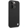 BMW BMHCP15XSILBK Apple iPhone 15 Pro Max 6.7" dėklas telefonui juodos spalvos silikoninis Metal Logo