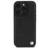 BMW BMHCP16LSLLBK Apple iPhone 16 Pro 6.3" dėklas telefonui juodos spalvos hardcase Leather Hot Stamp