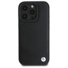 BMW BMHCP16X23RCGPK Apple iPhone 16 Pro Max 6.9" dėklas telefonui juodos spalvos Sign Leather Crossing Lines Pattern