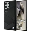 Samsung Galaxy S24 Ultra BMW dėklas Signature odinis Crossing Lines Pattern (BMHCS24L23RCGPK) juodos spalvos