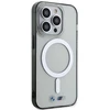 Apple iPhone 14 Pro BMWdėklas Sidabrinis Ring MagSafe (BMHMP14LHCRS) skaidrus