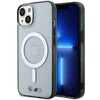 Apple iPhone 14 plus BMWdėklas Sidabrinis Ring MagSafe (BMHMP14MHCRS) skaidrus