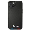 Apple iPhone 14 BMW odinis dėklas Stamp Tricolor MagSafe (BMHMP14S22PTDK) juodos spalvos