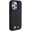 BMW Quilted Tricolor MagSafe - dėklas skirtas Apple iPhone 15 Pro Max Juodas