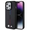 BMW Quilted Tricolor MagSafe - dėklas skirtas Apple iPhone 15 Pro Max Juodas