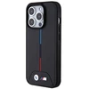 BMW Quilted Tricolor MagSafe - dėklas skirtas Apple iPhone 15 Pro Max Juodas