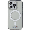 Dėklas BMW Sidabrinis Ring MagSafe case for iPhone 15 Pro Max - transparent