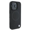 BMW Signature Leather Half Textured &amp; Circle MagSafe Apple iPhone 16 Pro - dėklas telefonui juodos spalvos