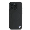 BMW Signature Leather Half Textured &amp; Circle MagSafe Apple iPhone 16 Pro - dėklas telefonui juodos spalvos