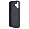 BMW BMHMP16S23RDDK Apple iPhone 16 6.1" dėklas telefonui juodos spalvos Sign Leather Diamond Metal Logo MagSafe