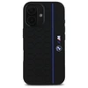 BMW BMHMP16S23SHEB Apple iPhone 16 6.1" dėklas telefonui juodos spalvos Silikoninis Hexagon Line MagSafe