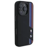 BMW BMHMP16X23SCUK Apple iPhone 16 Pro Max 6.9" dėklas telefonui juodos spalvos Silikoninis Cut Tricolor Lines MagSafe