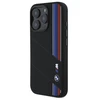BMW BMHMP16X23SCUK Apple iPhone 16 Pro Max 6.9" dėklas telefonui juodos spalvos Silikoninis Cut Tricolor Lines MagSafe
