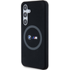 Samsung Galaxy S24 BMW Dėklas M silikoninis Printed Ring MagSafe (BMHMS24S23SROK) juodos spalvos