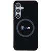 Samsung Galaxy S24 BMW Dėklas M silikoninis Printed Ring MagSafe (BMHMS24S23SROK) juodos spalvos