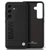 Dėklas BMW Leather Big Wordmark Samsung Galaxy S25 Plus juodos spalvos