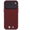 Dėklas BMW M Carbon Printed Ring MagSafe do iPhone 18 Pro / 17 Pro bordo spalvos