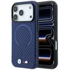 Dėklas BMW M Carbon Printed Ring MagSafe do iPhone 18 Pro / 17 Pro tamsiai mėlyna