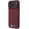 Dėklas BMW M Carbon Printed Ring MagSafe do iPhone 18 Pro / 17 Pro bordo spalvos