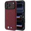 Dėklas BMW M Carbon Printed Ring MagSafe do iPhone 18 Pro / 17 Pro bordo spalvos