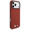 BMW M FW Metal Logo MagSafe dėklas skirtas Apple iPhone 17 Pro Max raudonos spalvos