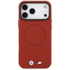 BMW M FW Metal Logo MagSafe dėklas skirtas Apple iPhone 17 Pro Max raudonos spalvos