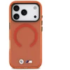 BMW M IML Smūgiams atsparus metalinis logotipas MagSafe dėklas iPhone 17 Pro - Pro oranžinis