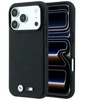 Dėklas BMW M Mėlyna Perfo Metal Logo MagSafe do iPhone 18 Pro / 17 Pro juoda