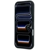 Dėklas BMW M Mėlyna Perfo Metal Logo MagSafe do iPhone 18 Pro / 17 Pro juoda