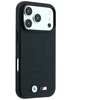Dėklas BMW M Mėlyna Perfo Metal Logo MagSafe do iPhone 18 Pro / 17 Pro juoda