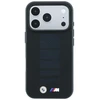 Dėklas BMW M Mėlyna Perfo Metal Logo MagSafe do iPhone 18 Pro / 17 Pro juoda