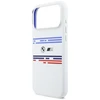 BMW M Silicon Horizontal Line MagSafe dėklas Apple iPhone 17 Pro Max baltos spalvos