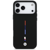 BMW M Silicon Tricolor Line MagSafe Dėklas skirtas Apple iPhone 17 Pro Max juodos spalvos