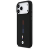 BMW M Silicon Tricolor Line MagSafe Dėklas skirtas Apple iPhone 17 Pro Max juodos spalvos