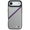 Dėklas BMW M Tricolor Metal Logo MagSafe skirtas Apple iPhone 17 Air pilkos spalvos