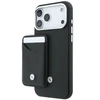 Rinkinys Dėklas + portfel BMW Quilted Pattern Metal Logo do iPhone 18 Pro Max / 17 Pro Max juoda