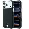 Dėklas BMW Sign Deboss Quilted Metal Logo MagSafe Case for iPhone 18 Pro / 17 Pro - Juodas
