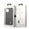 BMW Signature Leather Big Logo dėklas skirtas iPhone 14 Plus Juodas