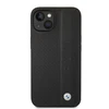 BMW Signature Leather Big Logo dėklas skirtas iPhone 14 Plus Juodas