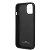 BMW Signature Leather Big Logo dėklas skirtas iPhone 14 Plus Juodas