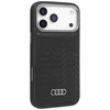 Dėklas Audi GT Synthetic Leather MagSafe skirtas Apple iPhone 17 Pro juodos spalvos
